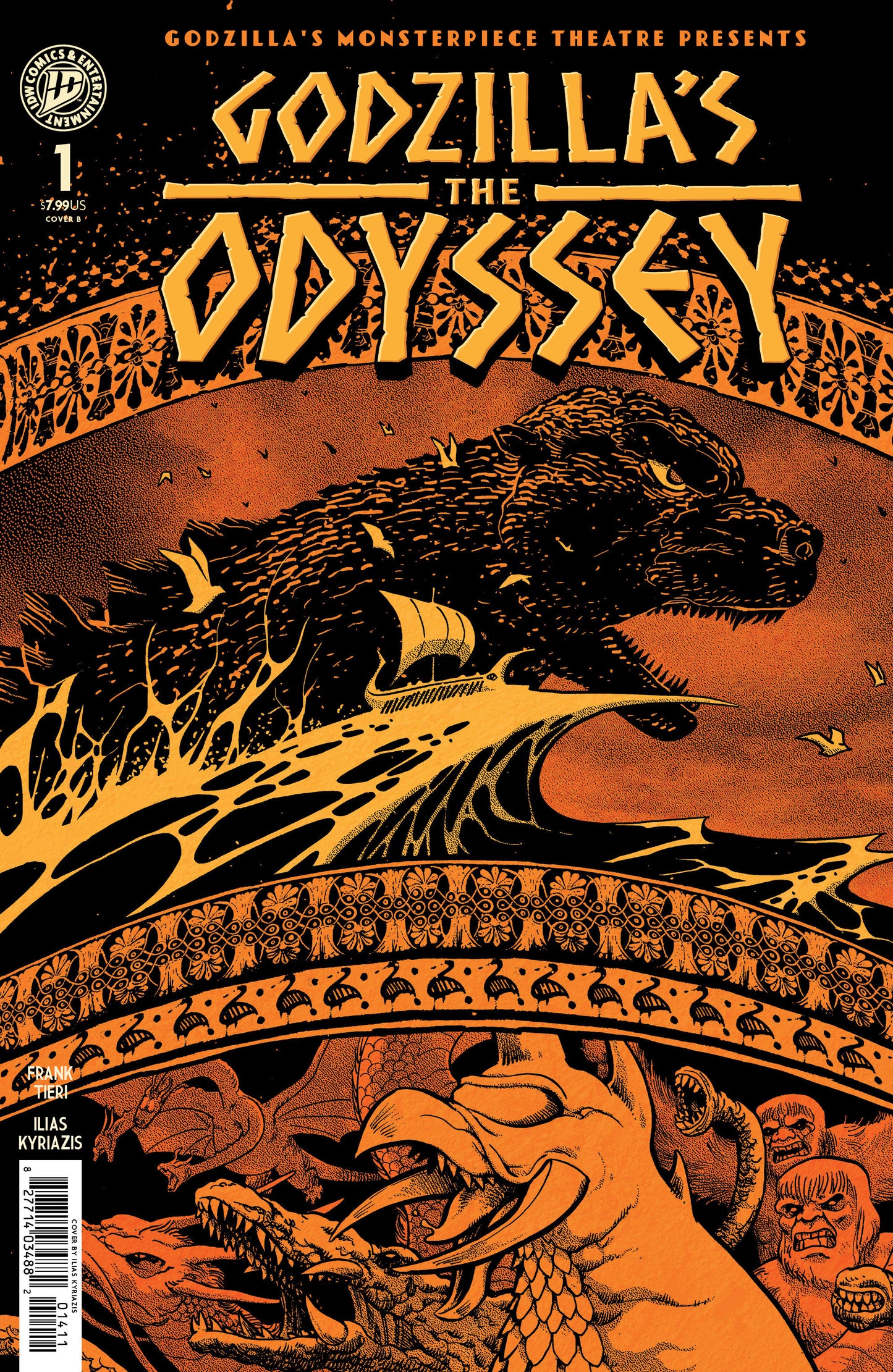 Godzilla’s Monsterpiece Theatre Presents: Godzilla’s The Odyssey Variant B (Kyriazis) ISBN: 82771403535300121 - FOC DATE: 5/3/26 - Release Date: 6/10/26
