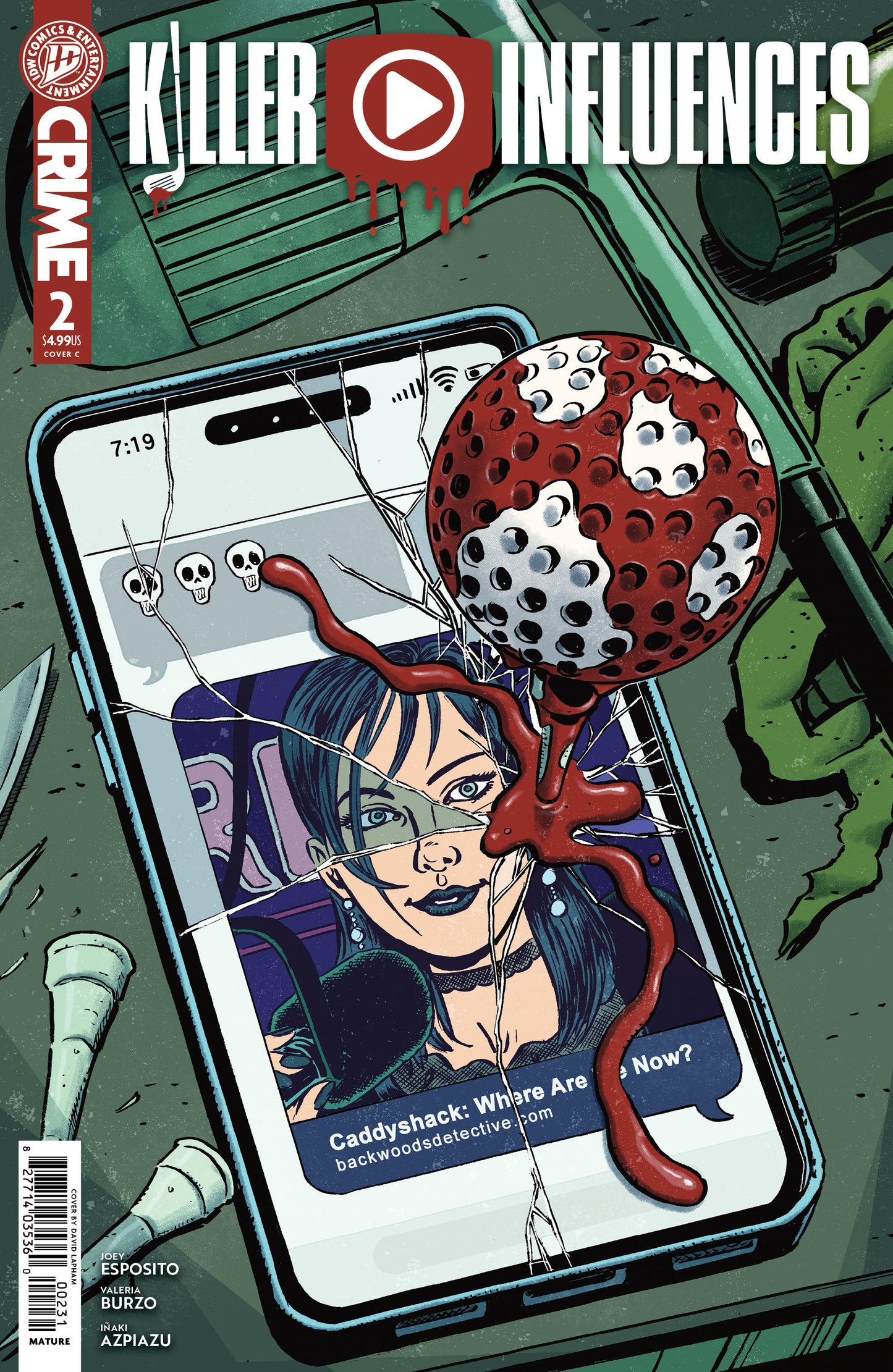 Killer Influences #2 Variant C (Lapham) ISBN: 82771403536000231 - FOC DATE: 7/12/26 - Release Date: 8/19/26