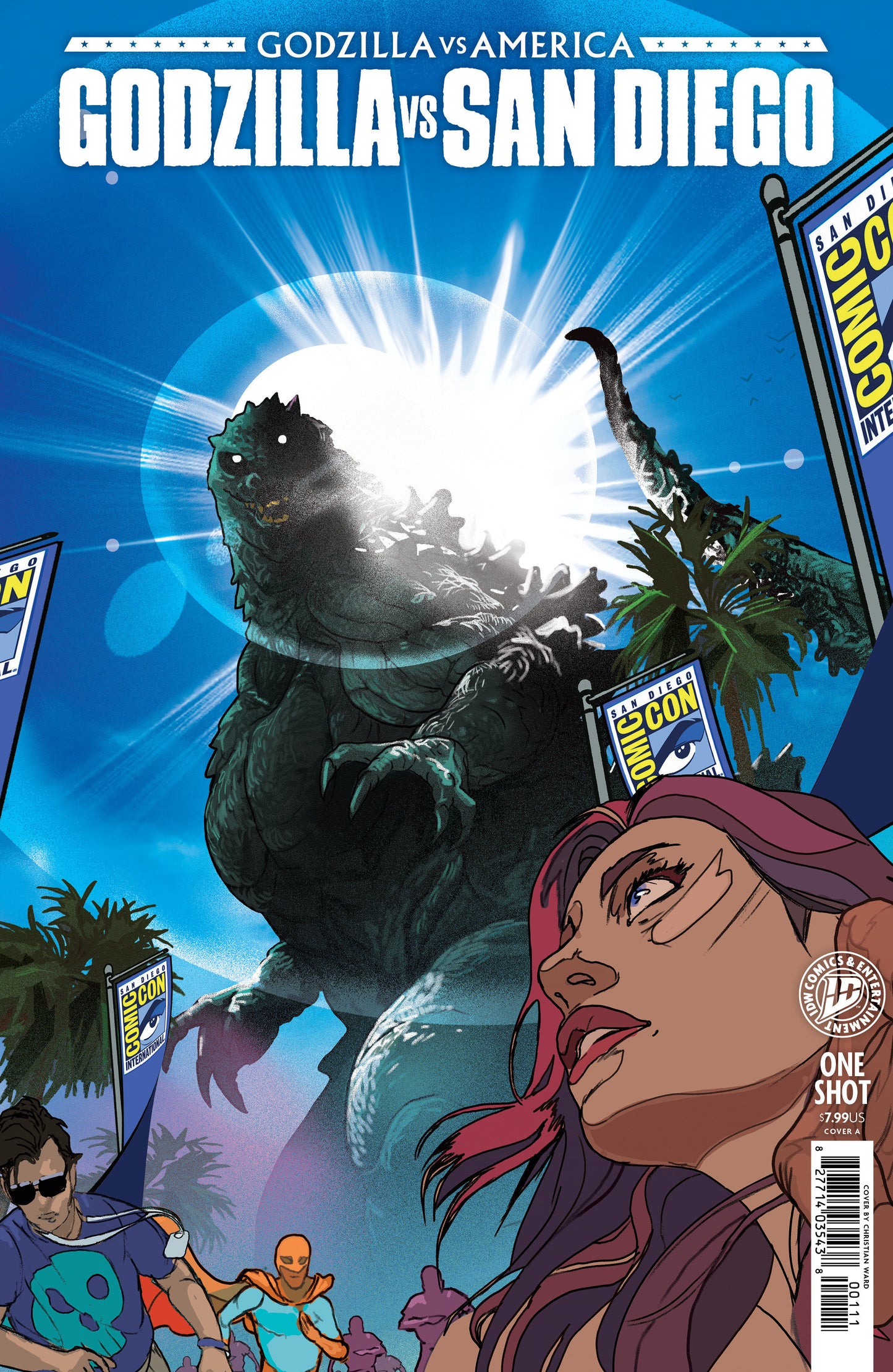 Godzilla Vs. America: San Diego Cover A (Ward) ISBN: 82771403543800111 - FOC DATE: 6/14/26 - Release Date: 7/22/26