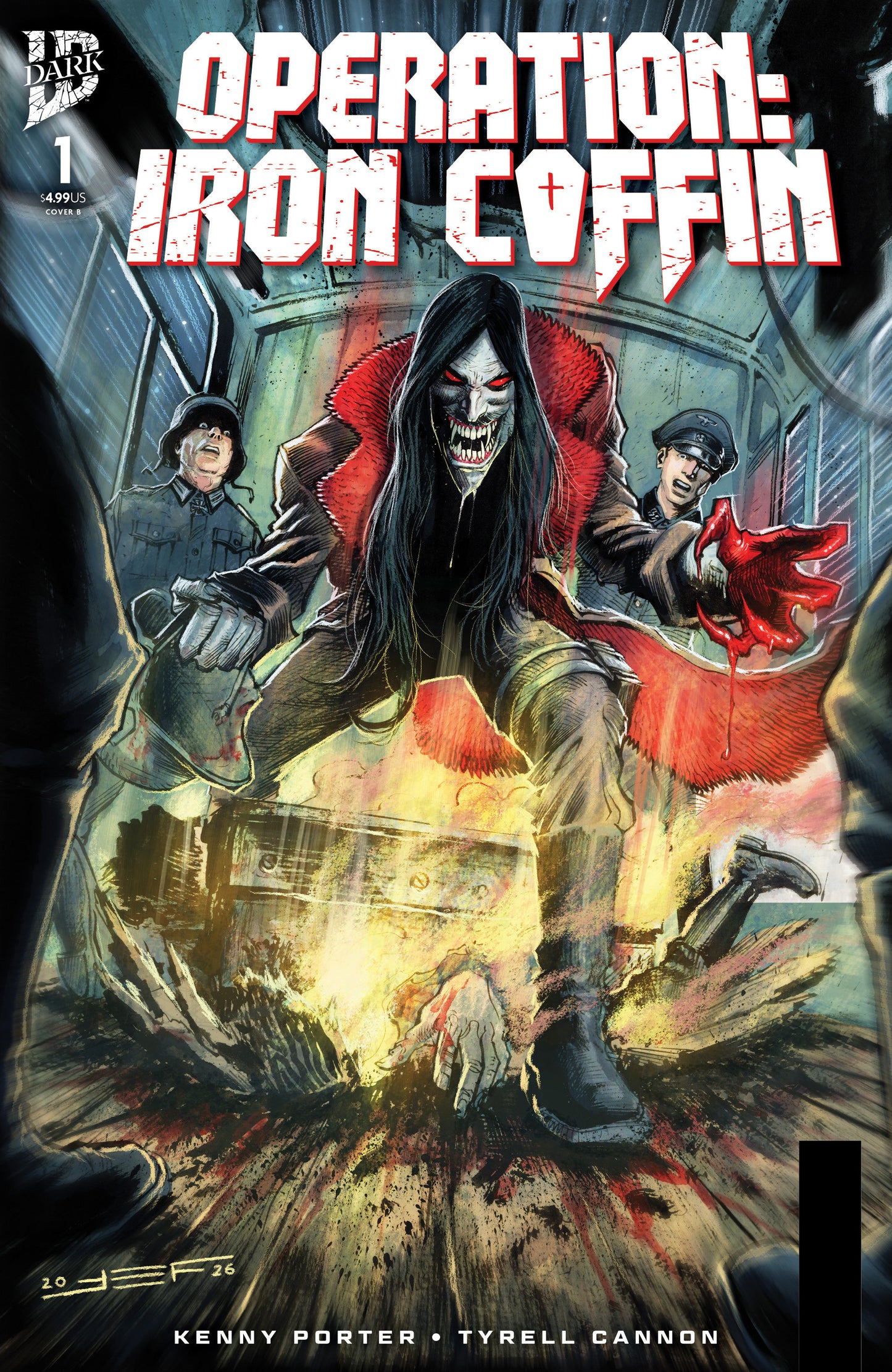 Operation: Iron Coffin #1 Variant B (Ferreyra) ISBN: 82771403546900121 - FOC DATE: 5/31/26 - Release Date: 7/8/26