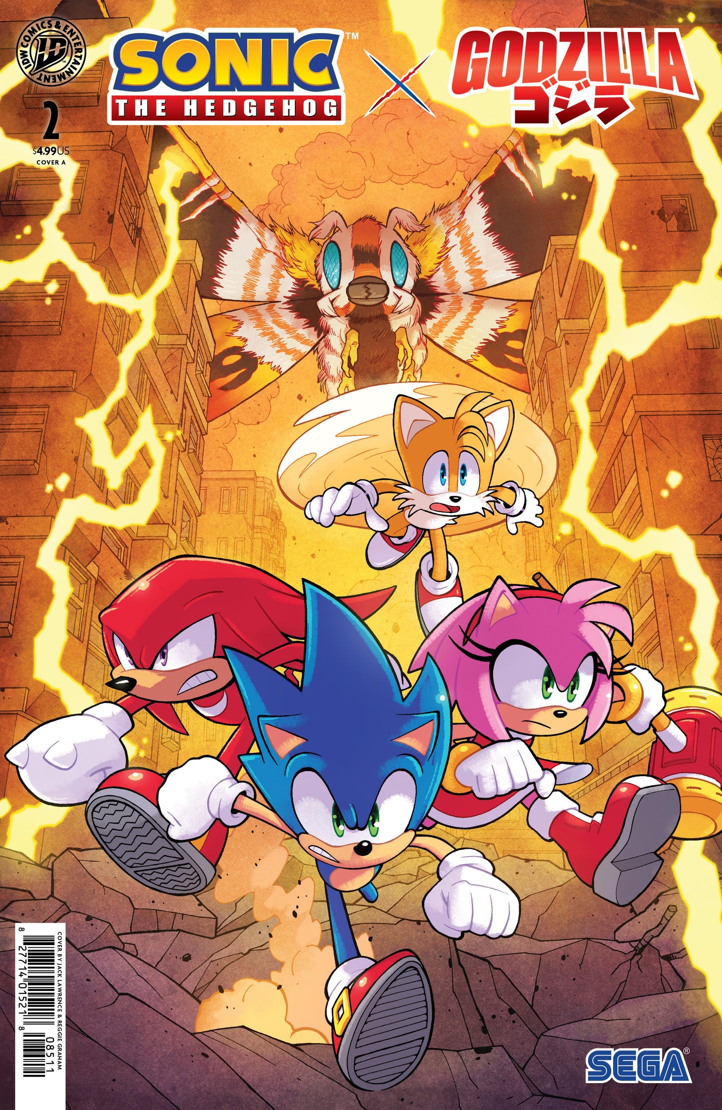 Sonic the Hedgehog x Godzilla #2 Cover A (Lawrence) ISBN: 82771403548300211 - FOC DATE: 7/26/26 - Release Date: 9/2/26