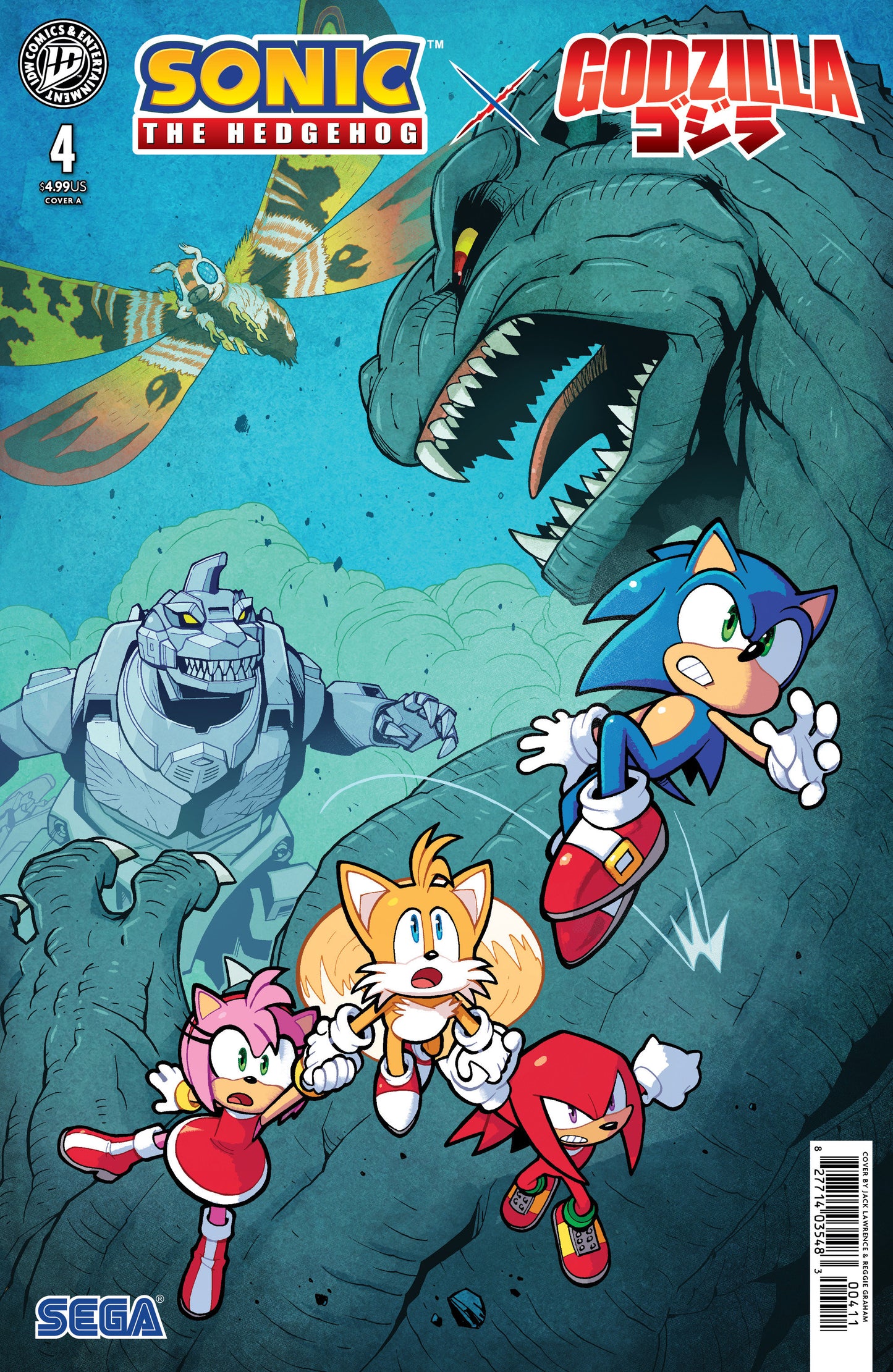 Sonic the Hedgehog x Godzilla #4 Cover A (Lawrence) ISBN: 82771403548300411 - FOC DATE: 10/4/26 - Release Date: 11/11/26