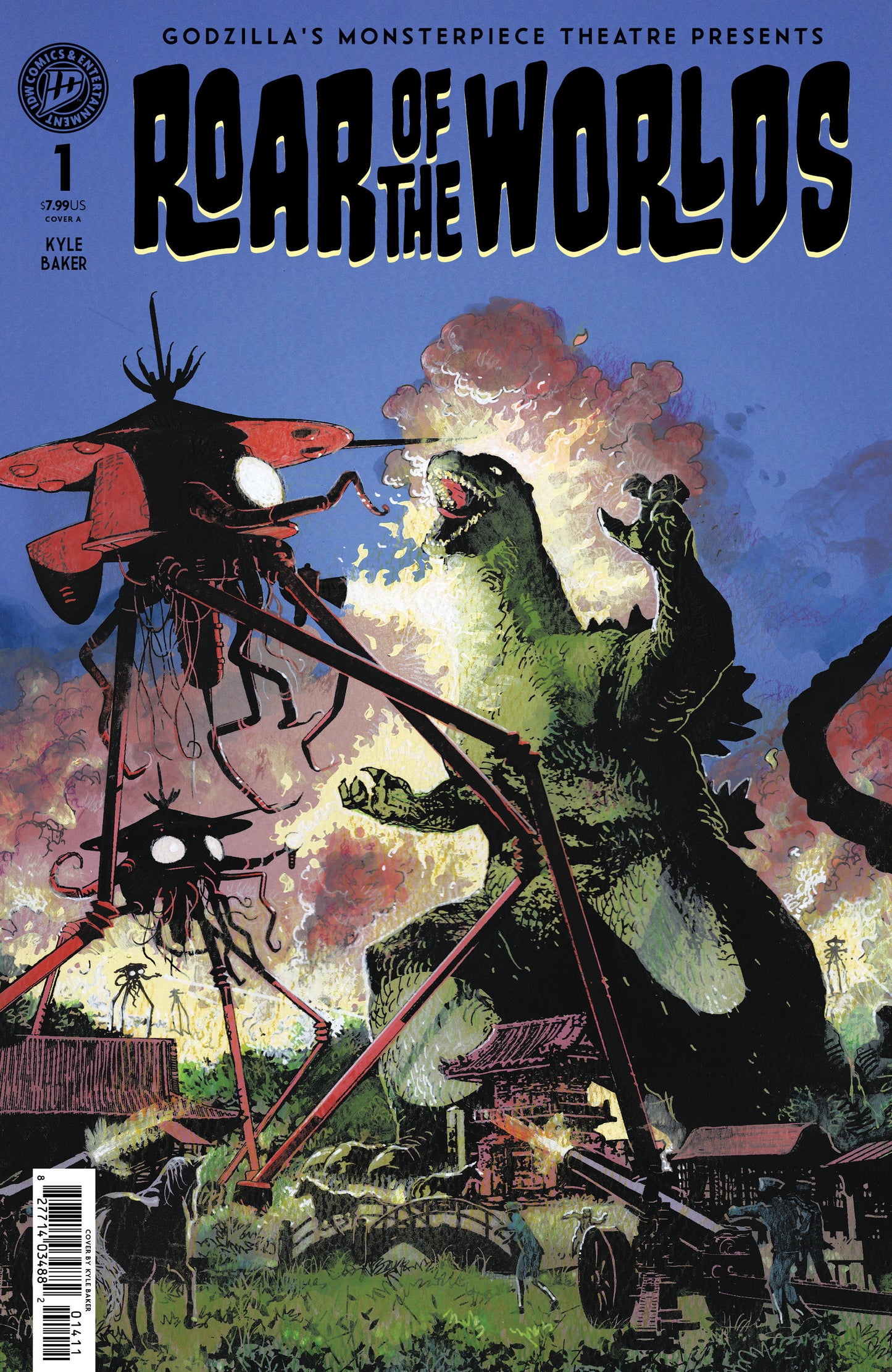 Godzilla's Monsterpiece Theatre Presents: Roar of the Worlds Variant B (Baker) ISBN: 82771403576600121 - FOC DATE: 7/5/26 - Release Date: 8/12/26