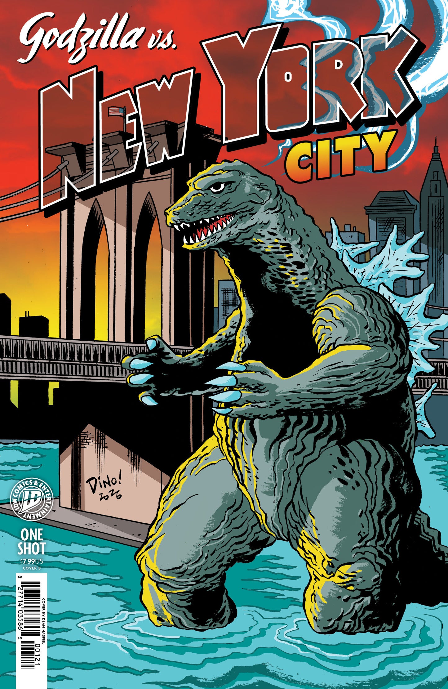Godzilla Vs. America: New York City Variant B (Haspeil) ISBN: 82771403586500121 - FOC DATE: 8/16/26 - Release Date: 9/23/26