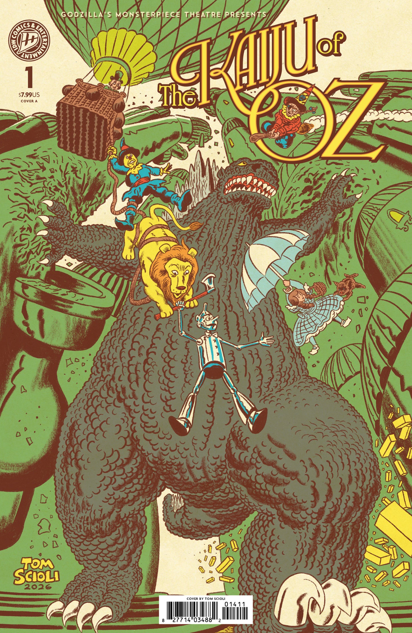Godzilla’s Monsterpiece Theatre Presents: The Kaiju of Oz Cover A (Scioli) ISBN: 82771403587200111 - FOC DATE: 8/30/26 - Release Date: 10/7/26