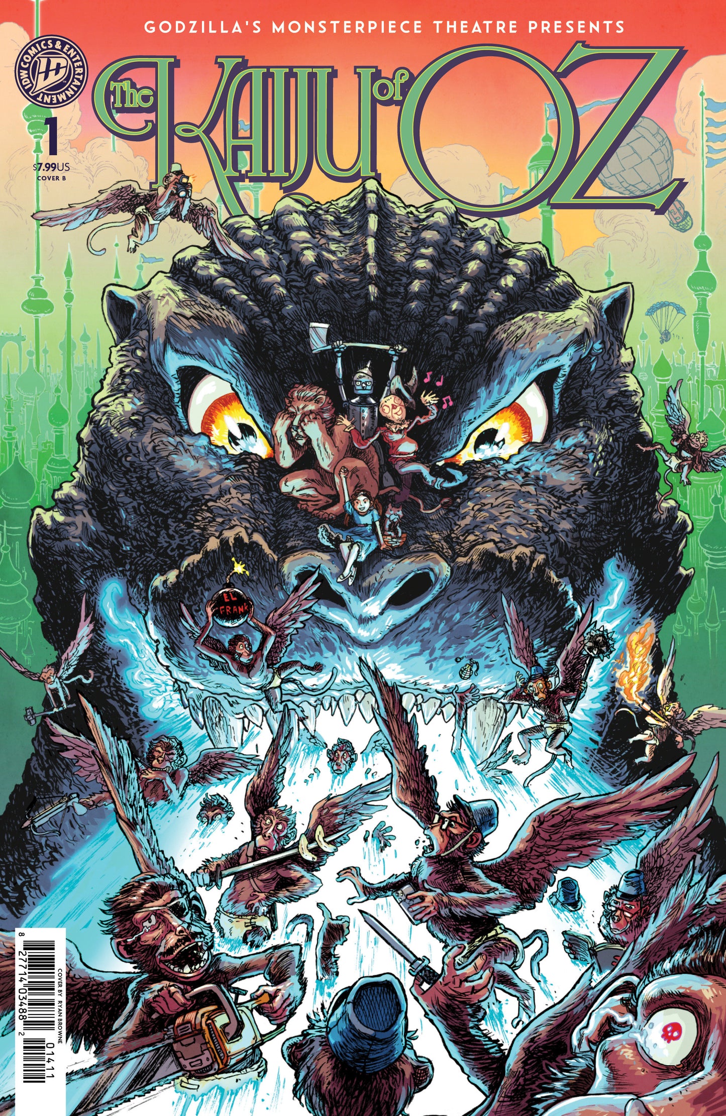 Godzilla’s Monsterpiece Theatre Presents: The Kaiju of Oz Variant B (Browne) ISBN: 82771403587200121 - FOC DATE: 8/30/26 - Release Date: 10/7/26
