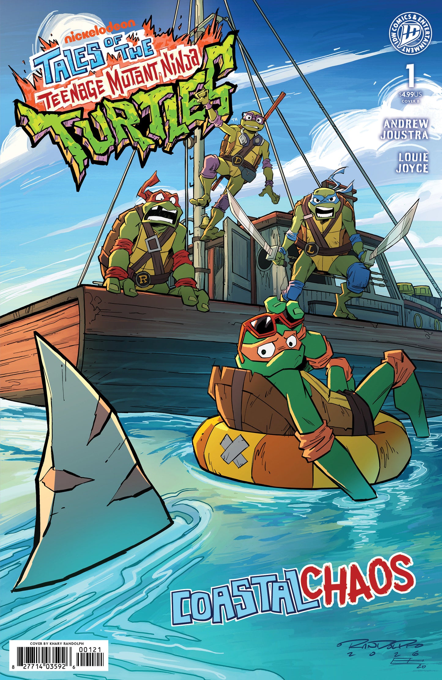 Tales of the Teenage Mutant Ninja Turtles: Coastal Chaos #1 Variant B (Randolph) ISBN: 82771403592600121 - FOC DATE: 8/2/26 - Release Date: 9/9/26