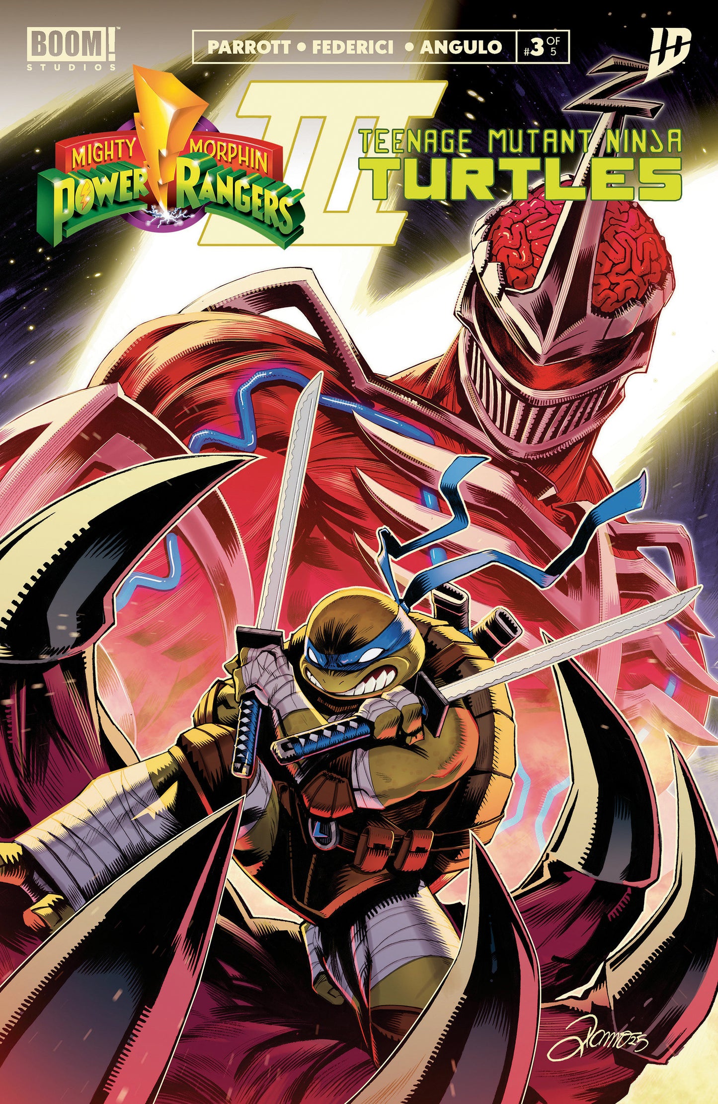 Mighty Morphin Power Rangers/Teenage Mutant Ninja Turtles III #3 A Main (Dressed, Zonno) ISBN: 84428401272003011 - Release Date: 11/19/25