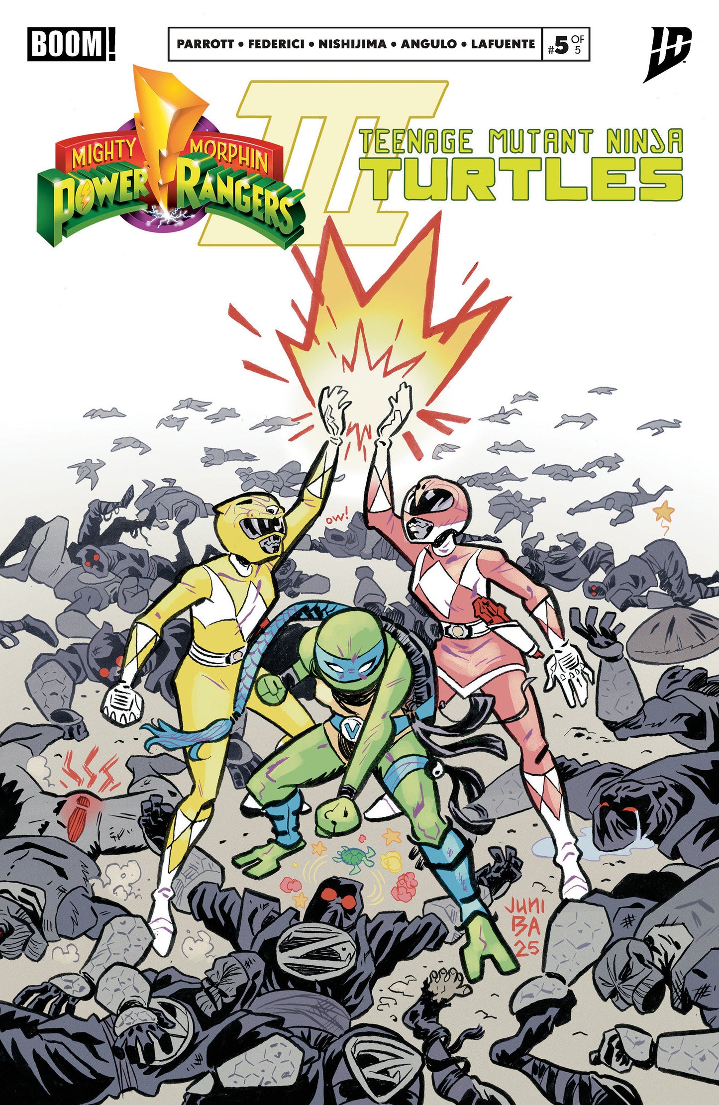 Mighty Morphin Power Rangers/Teenage Mutant Ninja Turtles III #5 B Variant (Dressed, Ba) ISBN: 84428401272005021 - FOC DATE: 02/09/2026 - Release Date: 03/18/2026