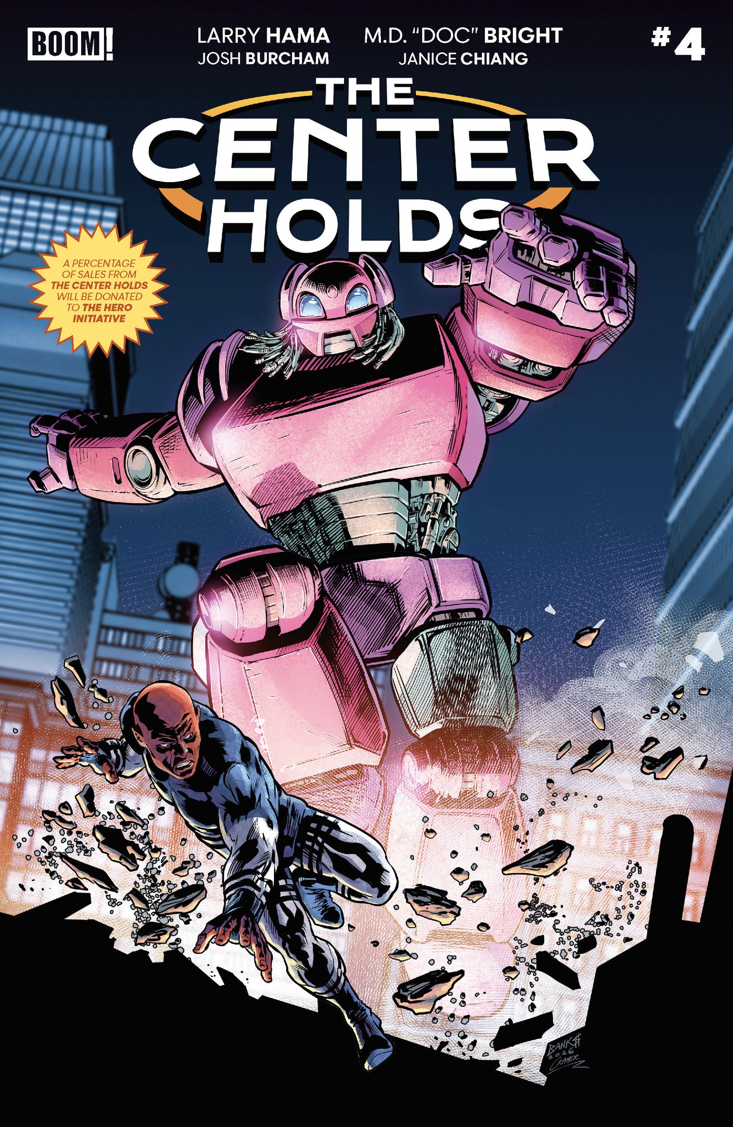 The Center Holds #4 B Variant (Dressed, Banks) ISBN: 84428401318504021 - FOC DATE: 5/3/26 - Release Date: 6/10/26