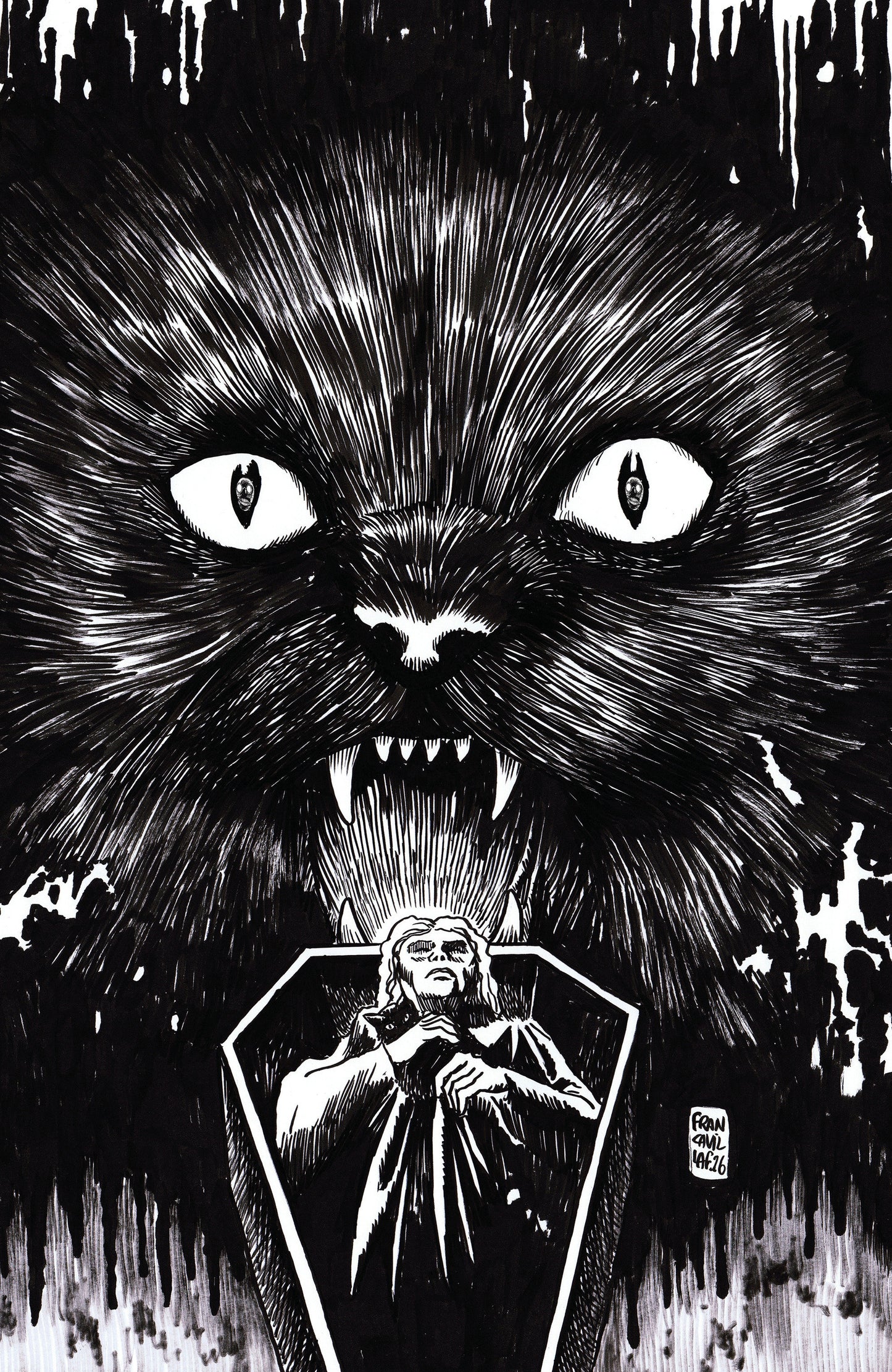 Stuff of Nightmares: The Cat in the Coffin #1 I Unlimited Variant (Full Art, Francavilla) ISBN: 84428401344401091 - FOC DATE: 7/12/26 - Release Date: 8/26/26
