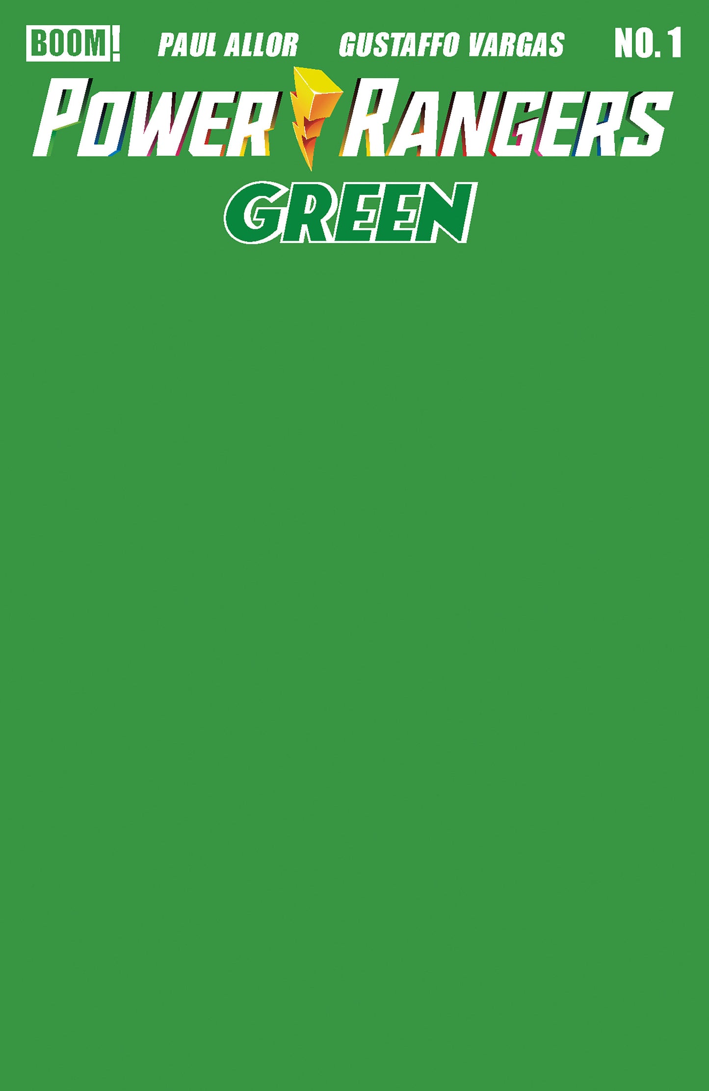 Power Rangers Green #1 E Green Blank Sketch Variant ISBN: 84428401346801051 - FOC DATE: 6/21/26 - Release Date: 8/5/26