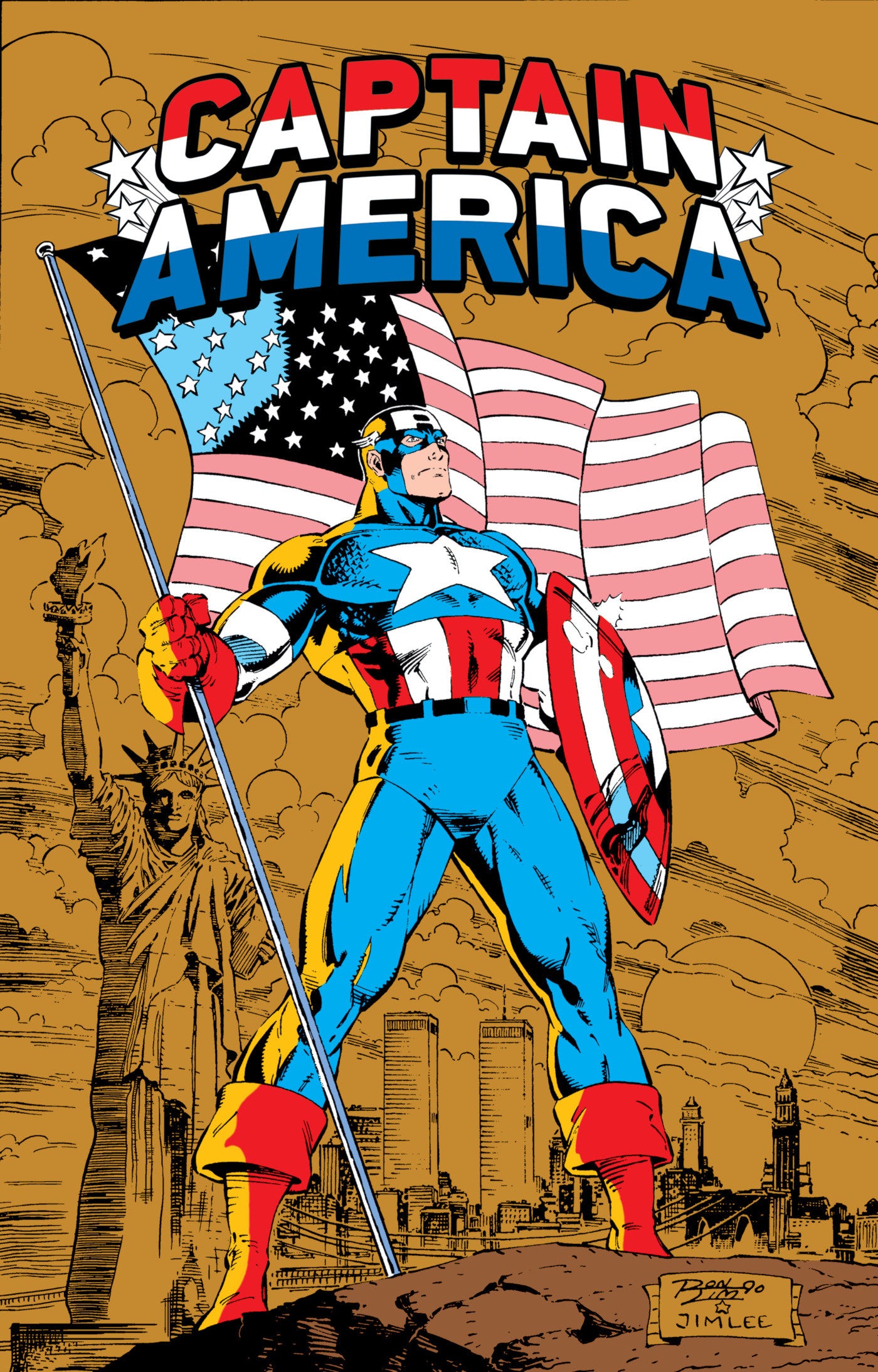 CAPTAIN AMERICA BY MARK GRUENWALD OMNIBUS VOL. 2 RON LIM ANNIVERSARY COVER - Release Date: 7/1/25