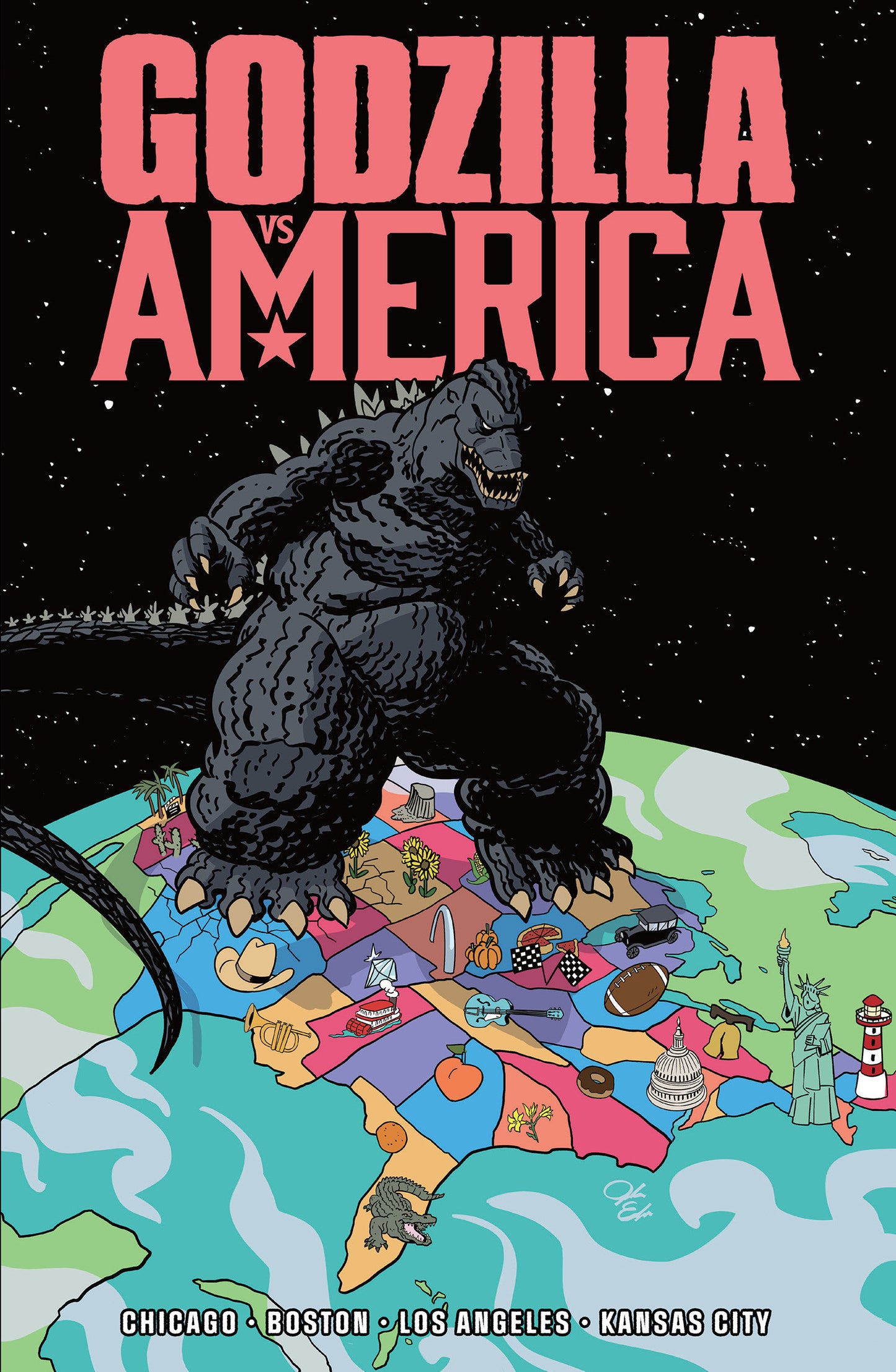 Godzilla Vs. America: Boston, Chicago, Kansas City, Los Angeles ISBN: 9798887243863 - FOC DATE: 3/2/26 - Release Date: 4/7/26