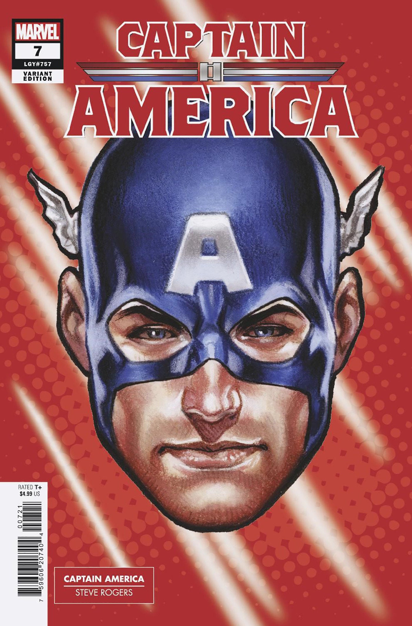 CAPTAIN AMERICA #7 MARK BROOKS HEADSHOT VARIANT - Release Date: 3/6/24