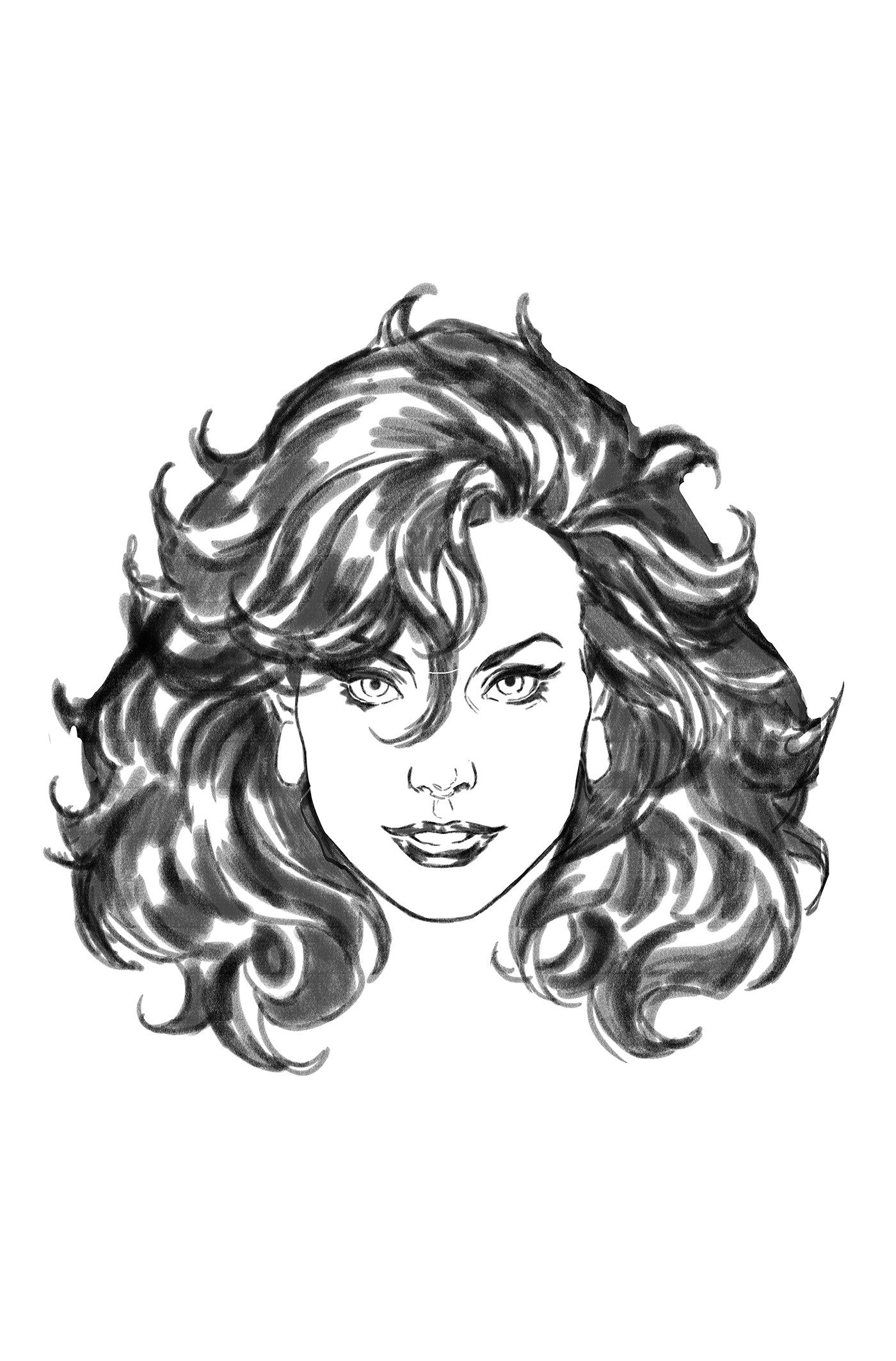 1:50 Variant - SENSATIONAL SHE-HULK #6 MARK BROOKS HEADSHOT VIRGIN SKETCH VARIANT - Release Date: 3/6/24