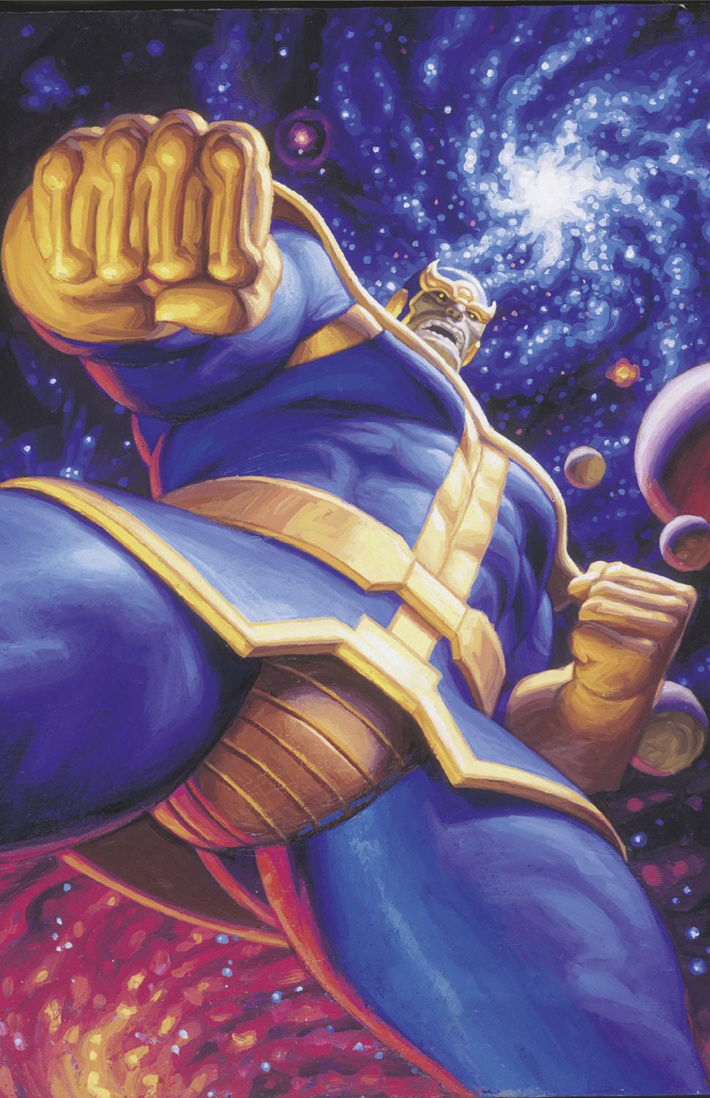 1:50 Variant - THANOS #4 GREG AND TIM HILDEBRANDT THANOS MARVEL MASTERPIECES III VIRGIN VARIANT - Release Date: 3/6/24
