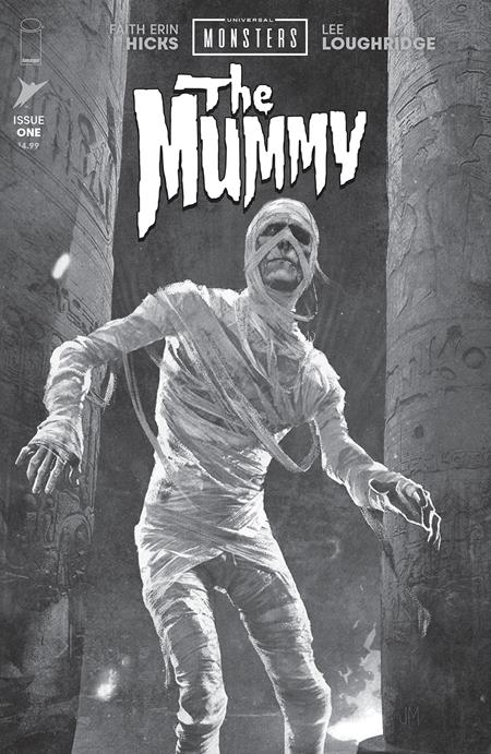 1:25 UNIVERSAL MONSTERS THE MUMMY #1 (OF 4) CVR D INC 1:25 JOSHUA MIDDLETON CLASSIC HORROR B&W VAR  - Release Date:  3/26/25