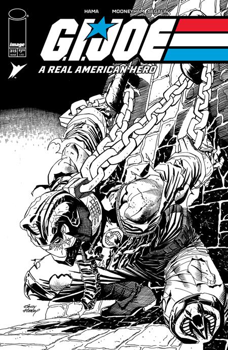 GI JOE A REAL AMERICAN HERO #315 CVR B ANDY KUBERT B&W VAR  - Release Date:  3/26/25