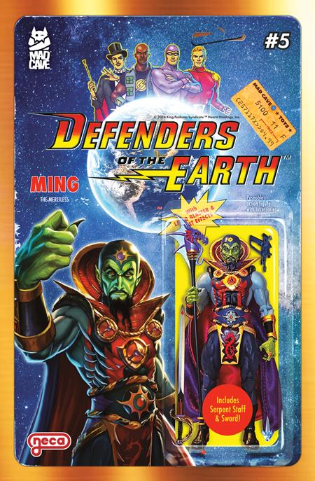 DEFENDERS OF THE EARTH #5 (OF 8) CVR B DJORDJE DJOKOVIC ACTION FIGURE VAR  - Release Date:  3/5/25