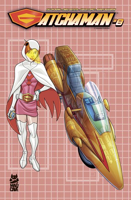 GATCHAMAN #8 CVR B CHRIS BATISTA BLUEPRINT JUN AND G-3 VAR  - Release Date:  3/26/25