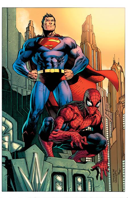 DC MARVEL SUPERMAN SPIDER-MAN #1 (ONE SHOT) CVR B JIM LEE CARD STOCK VAR ISBN: 76194139647700121 - FOC DATE: 3/2/26  - Release Date: 3/25/26