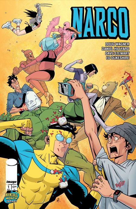 NARCO #1 (OF 5) CVR D DANIEL HILLYARD & DAVE STEWART INVINCIBLE TEAM UP VAR ISBN: 70985304585400141 - FOC DATE: 2/9/26  - Release Date: 3/4/26