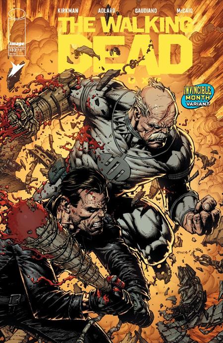 WALKING DEAD DELUXE #132 CVR F DAVID FINCH & DAVE MCCAIG INVINCIBLE TEAM UP VAR (MR) ISBN: 70985303037913261 - FOC DATE: 2/9/26  - Release Date: 3/4/26