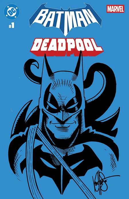 DF DC/MARVEL BATMAN/DEADPOOL #1 BLANK VARIANT SIGNED AND REMARKED BY KEN HAESER WITH A DEADBAT SKETCH ISBN: 72513036454800100 - FOC DATE: 3/2/26  - Release Date: 4/29/26