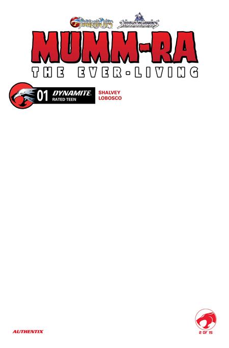 MUMMRA THE EVERLIVING #1 CVR F BLANK AUTHENTIX VAR ISBN: 72513036403601061 - FOC DATE: 3/15/26  - Release Date: 4/15/26