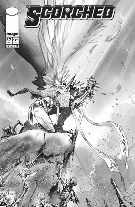 SPAWN SCORCHED #52 CVR B IG GUARA B&W VAR ISBN: 70985303270005221 - FOC DATE: 4/6/26  - Release Date: 4/29/26
