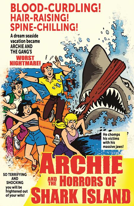 ARCHIES TV LAUGH OUT #79 FACSIMILE EDITION CVR B STAN GOLDBERG JAWS PARODY MOVIE POSTER VAR ISBN: 76281628856900121 - FOC DATE: 5/3/26  - Release Date: 5/27/26