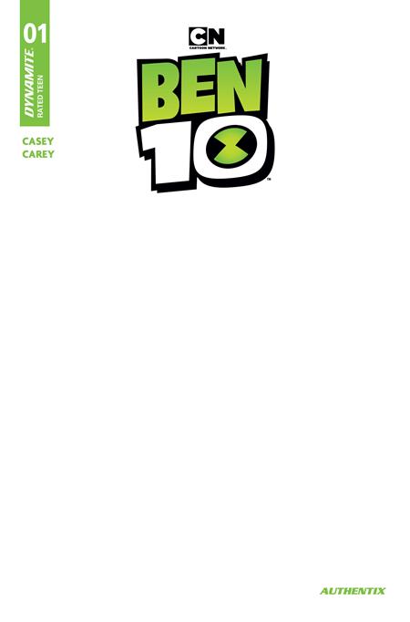 BEN 10 #1 CVR F BLANK AUTHENTIX VAR ISBN: 72513036343501061 - FOC DATE: 4/12/26  - Release Date: 5/6/26