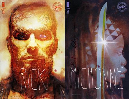 DF WALKING DEAD #175 & 176 BILL SIENKIEWICZ VARIANT SET ULTRA LIMITED BLOOD RED SIGNATURE SERIES SIGNED BY STEFANO GAUDIANO (MR) ISBN: 72513036525500111 - FOC DATE: 3/29/26  - Release Date: 5/27/26