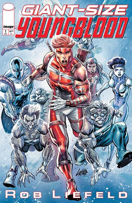 GIANT SIZE YOUNGBLOOD (ONE SHOT) CVR A ROB LIEFELD ISBN: 70985304703200111 - FOC DATE: 5/3/26  - Release Date: 5/27/26
