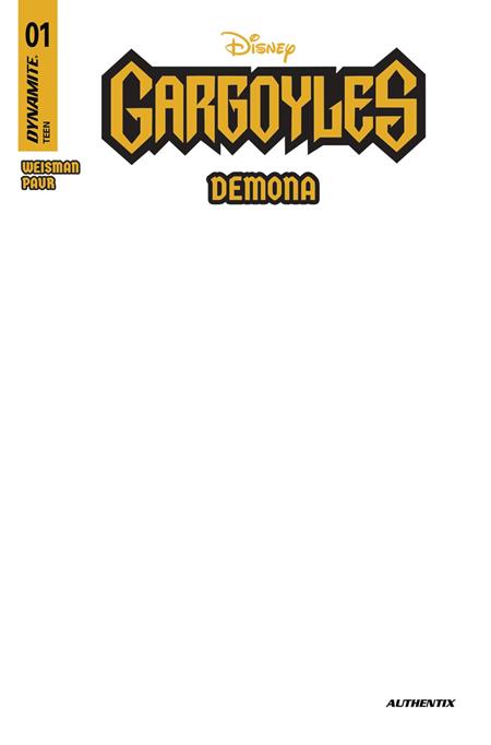 GARGOYLES DEMONA #1 CVR I BLANK AUTHENTIX VAR - ISBN: 72513035567601091 - 7/9/25
