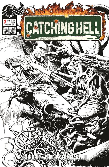 CATCHING HELL FEAT REGGIE BANNISTER #1 CVR F ROY ALLAN MARTINEZ B&W LIMITED EDITION VAR Limited to 350 Copies Allocations May Occur Previously Solicited Thru Diamond ISBN: 85609100696000161 - FOC DATE: 5/17/26  - Release Date: 6/10/26