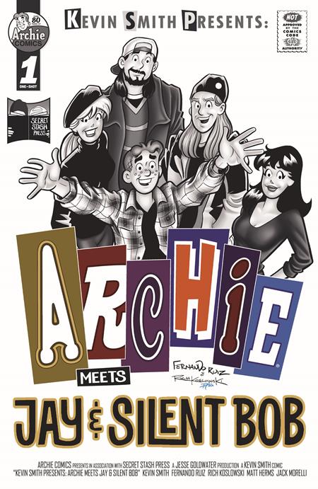ARCHIE MEETS JAY AND SILENT BOB #1 (ONE SHOT) CVR B FERNANDO RUIZ RICH KOSLOWSKI HOMAGE GREYSCALE VAR (MR) - ISBN: 76281676484110021 - Release Date:  7/9/25
