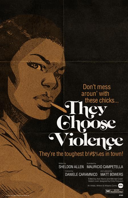 THEY CHOOSE VIOLENCE #2 (OF 5) CVR B RAZZAH BLAXPLOITATION FILM HOMAGE VAR (MR)  - Release Date:  7/16/25