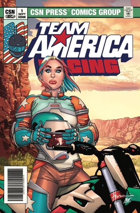 TEAM AMERICA RACING FULL THROTTLE EDITION #1 (ONE SHOT) CVR A HOWARD CHAYKIN ISBN: 64924187776900111 - FOC DATE: 5/31/26  - Release Date: 7/1/26