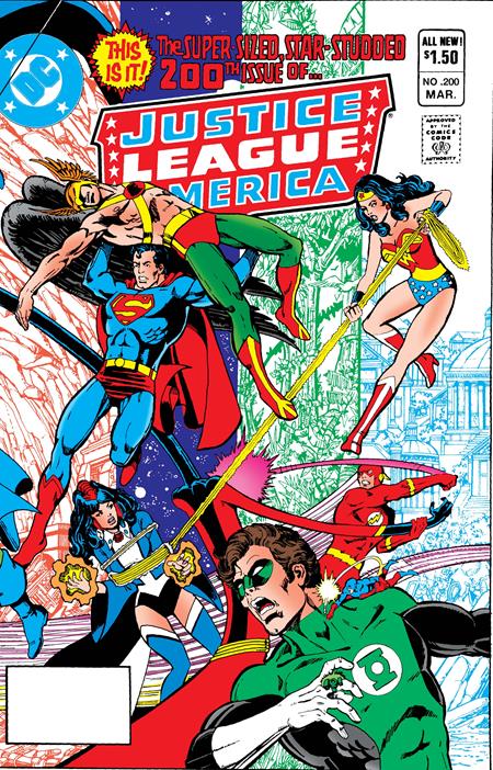 JUSTICE LEAGUE OF AMERICA #200 FACSIMILE EDITION CVR A GEORGE PEREZ ISBN: 76194139509800111 - FOC DATE: 6/28/26  - Release Date: 7/22/26