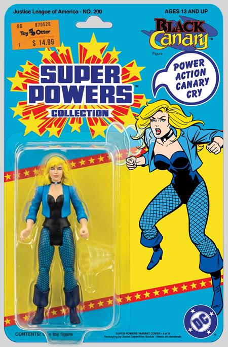 JUSTICE LEAGUE OF AMERICA #200 FACSIMILE EDITION CVR B JASON GEYER & ALEX SAVIUK BLACK CANARY SUPER POWERS ACTION FIGURE VAR ISBN: 76194139509800121 - FOC DATE: 6/28/26  - Release Date: 7/22/26
