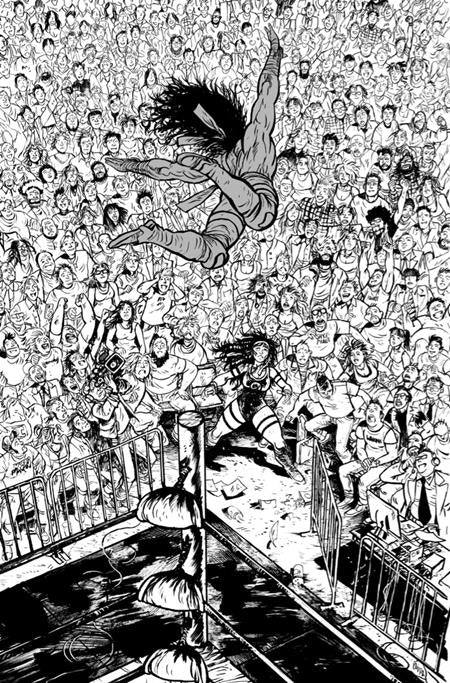 DO A POWERBOMB BLACK AND WHITE #1 (OF 3) CVR D DANIEL WARREN JOHNSON VAR ISBN: 70985304751300141 - FOC DATE: 6/14/26  - Release Date: 7/8/26