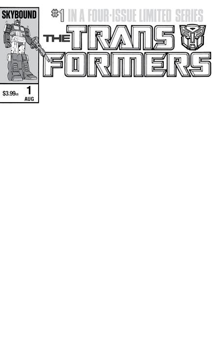 TRANSFORMERS #1 40TH ANNIVERSARY EDITION  (ONE SHOT) CVR C BLANK SKETCH VAR  - Release Date:  8/28/24