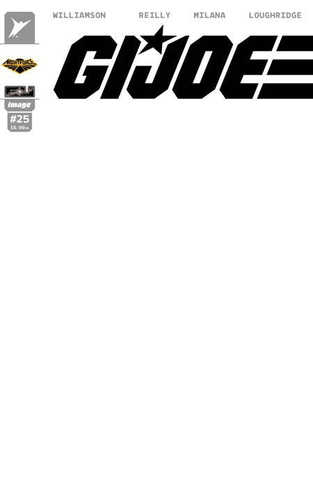GI JOE #25 CVR H BLANK SKETCH NIGHT FORCE VAR ISBN: 70985304167202581 - FOC DATE: 7/19/26  - Release Date: 8/19/26