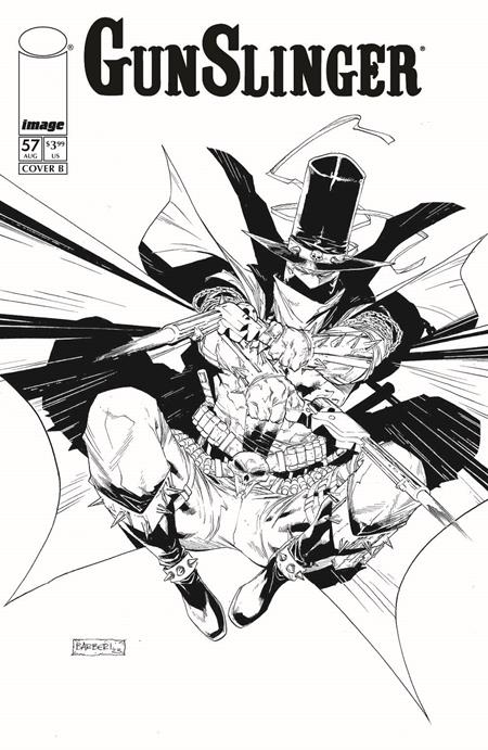 GUNSLINGER SPAWN #57 CVR B CARLO BARBERI B&W VAR ISBN: 70985303221205721 - FOC DATE: 7/26/26  - Release Date: 8/19/26