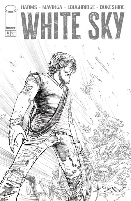WHITE SKY #6 CVR C JP MAVINGA B&W VAR (MR) ISBN: 70985304580900631 - FOC DATE: 9/6/26  - Release Date: 9/30/26