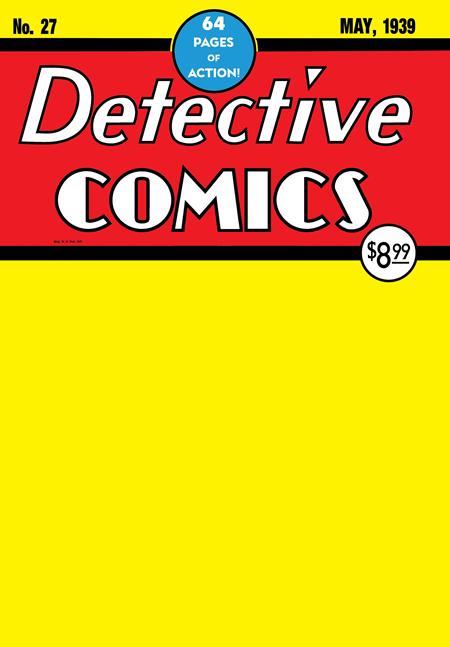 BATMAN DAY 2024 - DETECTIVE COMICS #27 FACSIMILE EDITION CVR B BLANK VAR Releases: 9/18/24