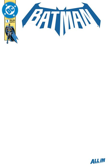 BATMAN #1 CVR K BLANK CARD STOCK VAR - 9/3/25 - Release Date:  9/3/25