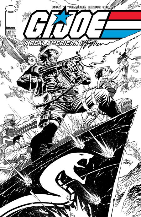 GI JOE A REAL AMERICAN HERO #320 CVR B ANDY KUBERT B&W VAR - 9/3/25 - Release Date:  9/3/25